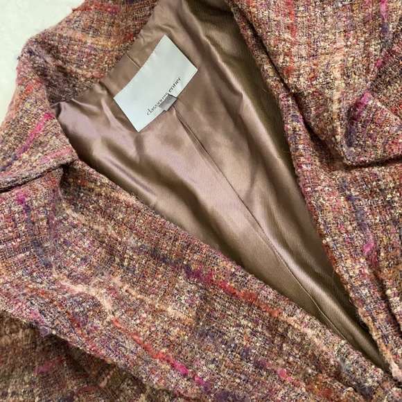 Classiques Entier | 3/4 Sleeve Cotton Wool Alpaca Blend Tweed Open Jacket (L) - Picture 8 of 16